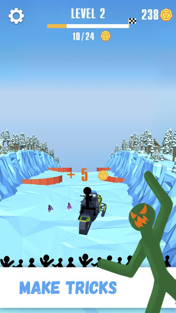 火柴人雪橇赛游戏图1